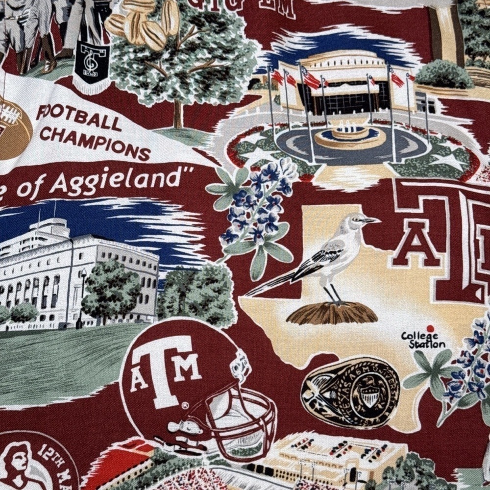 Reyn Spooner Sports Collegiate Texas A&M Button Down SS Shirt Size XXL Vintage - Picture 8 of 9
